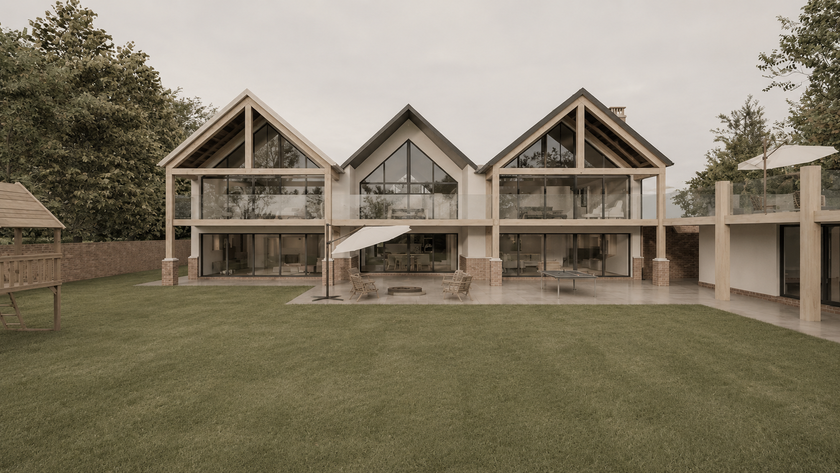 Rear Elevation Raw Render